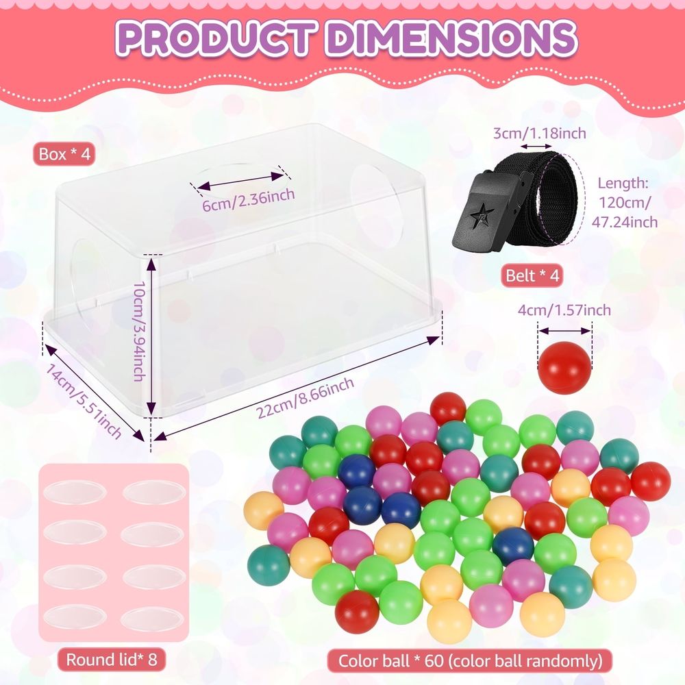 Threns 4 Sets Baby Shower Games Bridal Funniest Baby Shower Play,Interactive Shaking Balls for Boy or Girl,Table Tennis Twerk Game