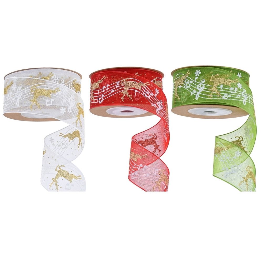3pcs Christmas Polyester Ribbon for Boxes and Cakes Fashionable