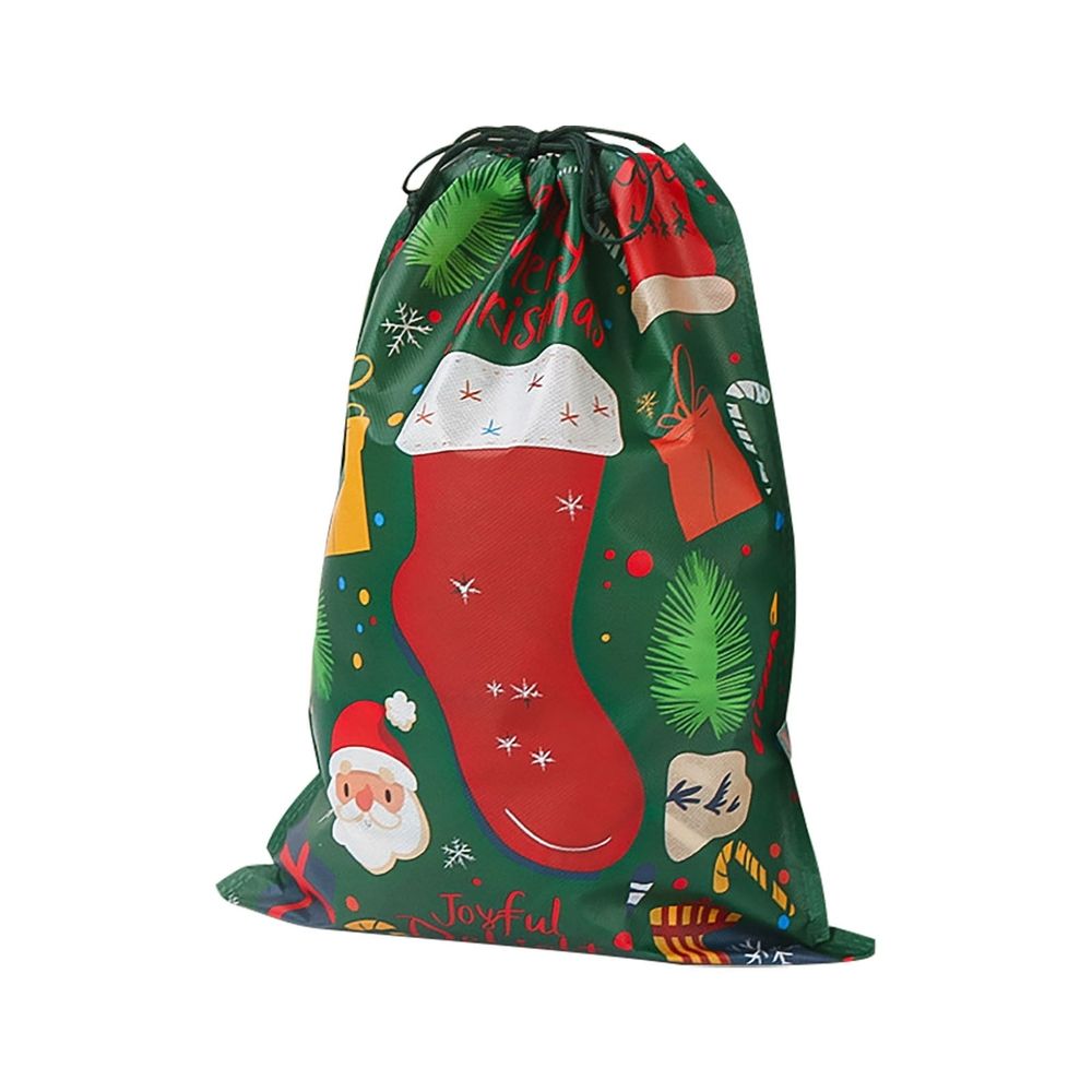 1PCS Christmas Gift Bags Assorted Sizes Bulk, Holiday Gift Bags with Tags, Large Medium Small Xmas Gifts Bag, Fabric Christmas Wrapping Bags Drawstring Gifts Bag for Presents Party Favors Sack