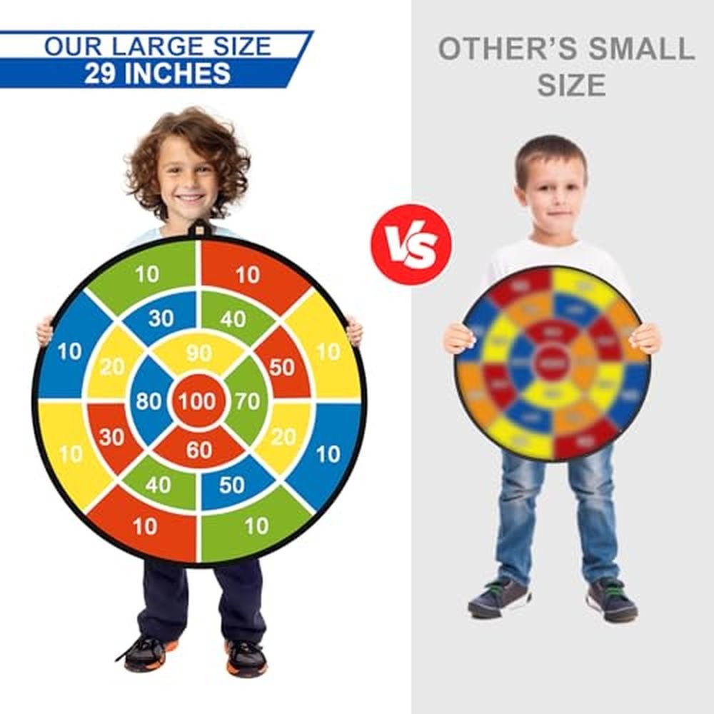 Dart Board for Kids,Darts Set Double-Sided Dart Board with Sticky Balls and Darts,Indoor Outdoor Sport Fun Party Play Parent-Child Activity Game Toys,Gifts for Boys and Girls Aged 3 to 12 Years