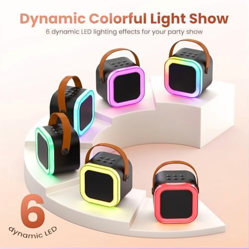 Mini Karaoke Machine for Kids Adults,Portable Bluetooth Speaker with 2 Wireless Karaoke Microphones,TOP Birthday Gifts Toys for Boys 3,4,5,6,7,8+Years Old Toddler Karaoke Player