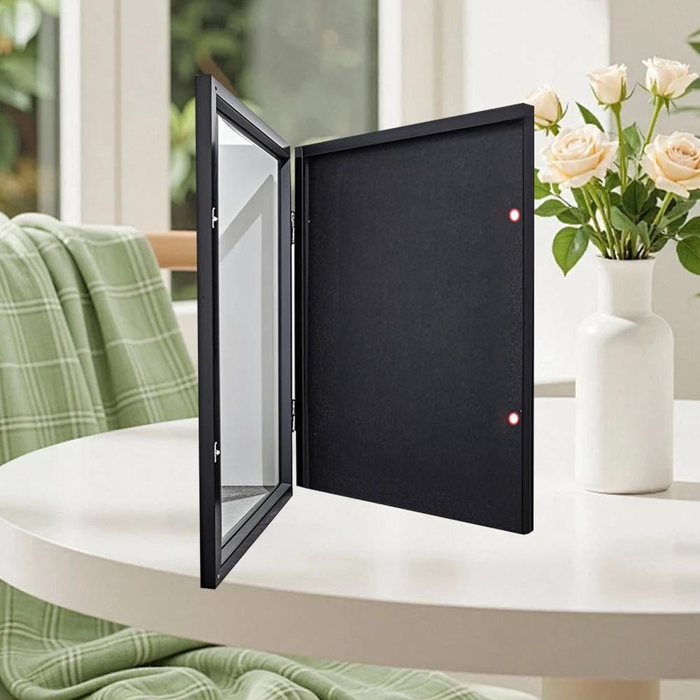 Jersey Frame Display Case Shadow Box - 3 Sizes Black Imitation Wood T Shirt Frame with UV Protection Acrylic, Baseball Basketball Football Soccer Hockey Sport Shirt frames for Wall Display