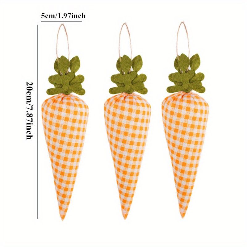 Easter Carrot Banner Bunny Carrot Garland Fabric Wall Vegegtable Ornament for Party Wall Fireplace Window Decors