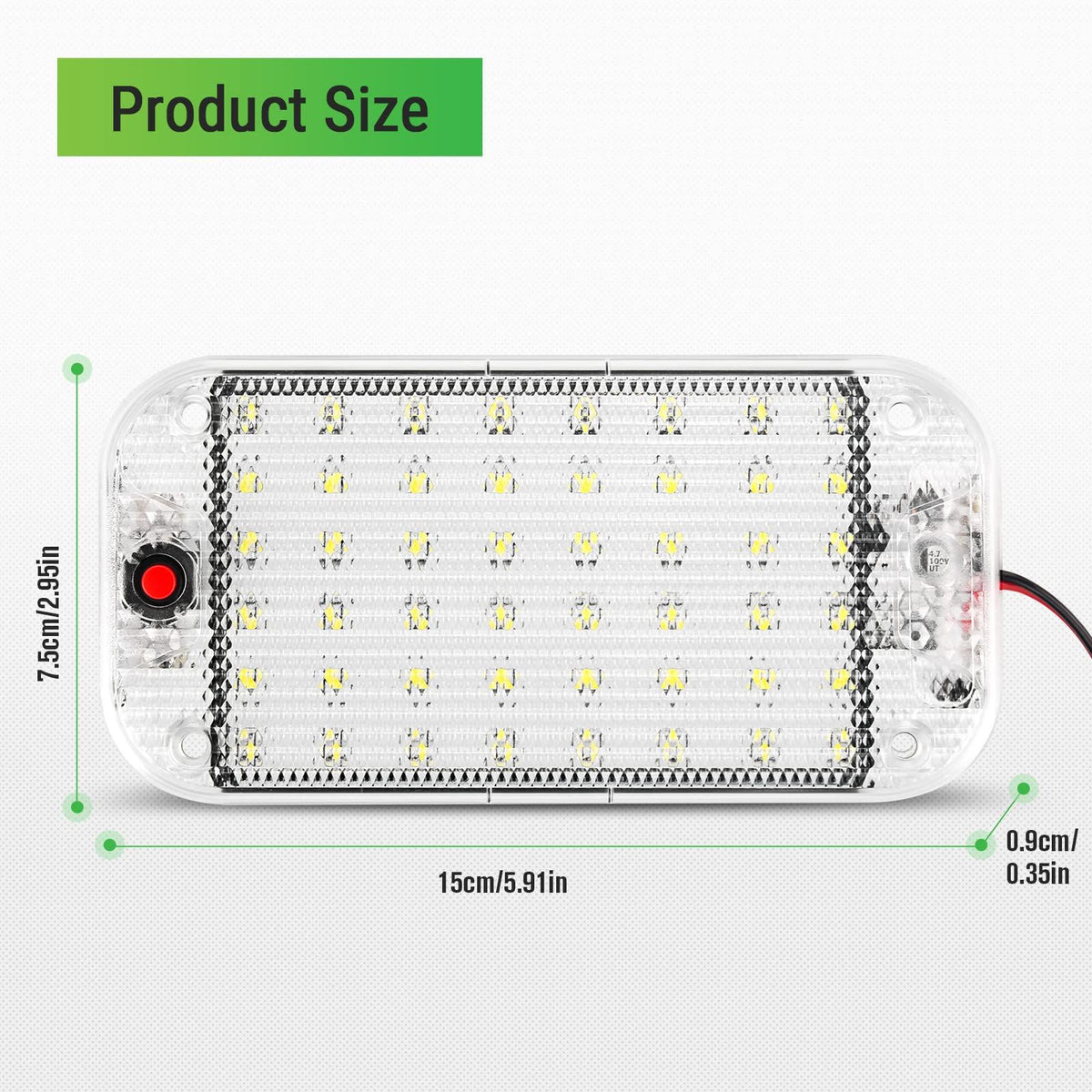 LED Dome Light, RV Interior Lighting Super Bright RV LED Ceiling Dome Light with ON/Off Switch RV Lights Interior (2 pcs)