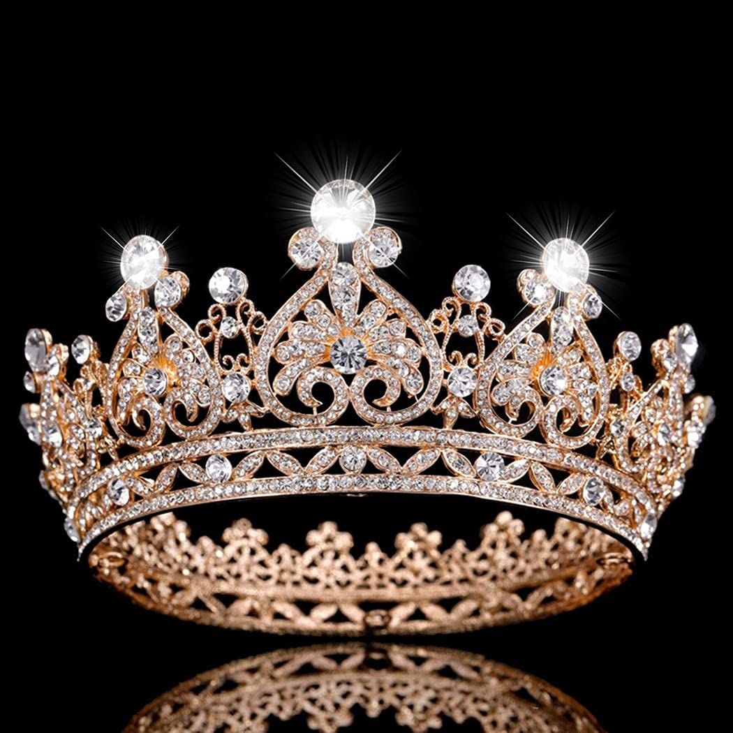 Gold Crowns for Women Bride Princess Crowns Tiaras and Crowns for Women Elegant Crowns Women's Headbands Bridal Wedding