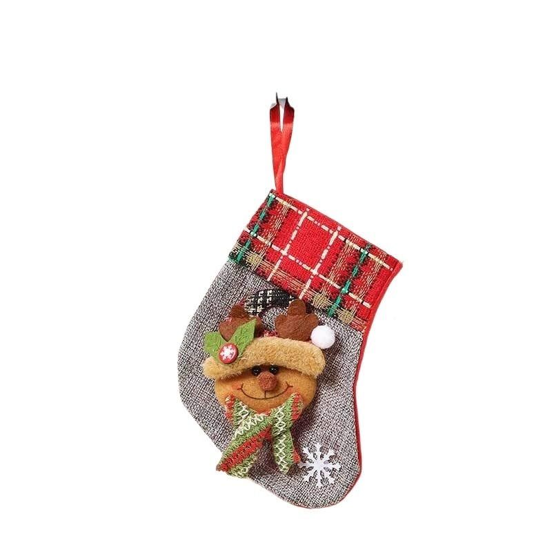 3pcs,Christmas Stocking Classic Large/Small Stockings Santa, Reindeer Xmas Character for Family Holiday Christmas Party Decorations