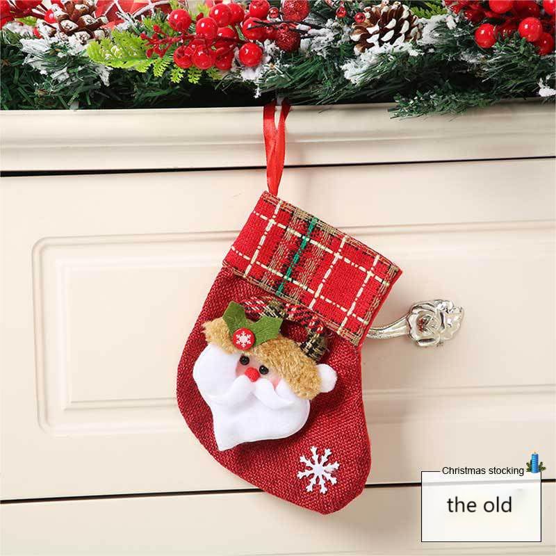 3pcs,Christmas Stocking Classic Large/Small Stockings Santa, Reindeer Xmas Character for Family Holiday Christmas Party Decorations