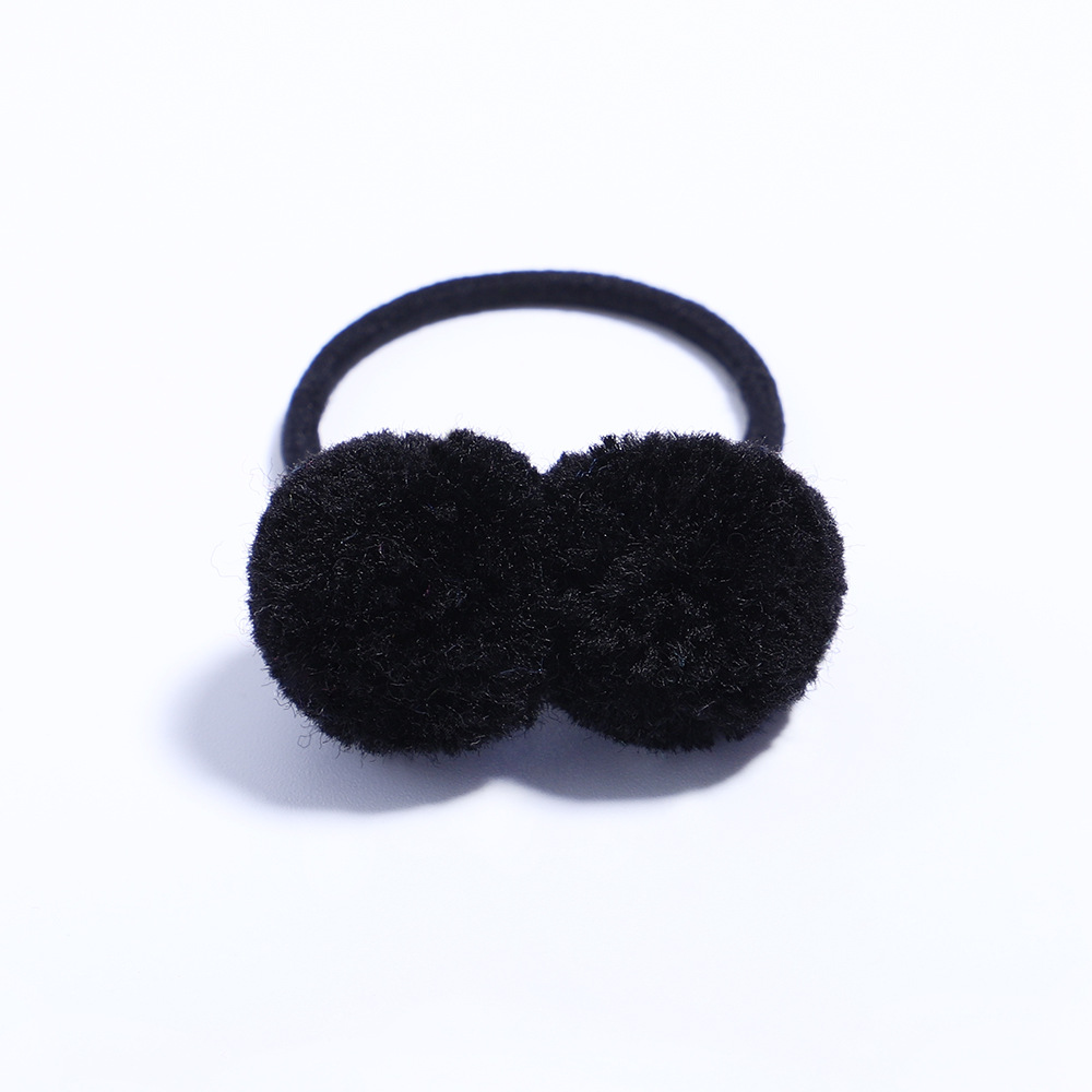 4 Pairs Candy Colors Cute Small Fuzzy Pompom Hair Ties Scrunchies Pom Pom Elastics Pigtail Ponytail Holders Fluffy Balls Rubber
