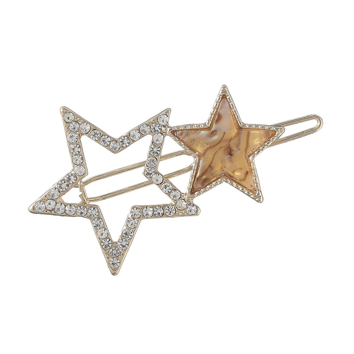 5 PCS Rhinestone Hair Clips Hair Barrette Clip Geometric Star Shape Side Clamp Hair Pin Headwear Hair Accessories