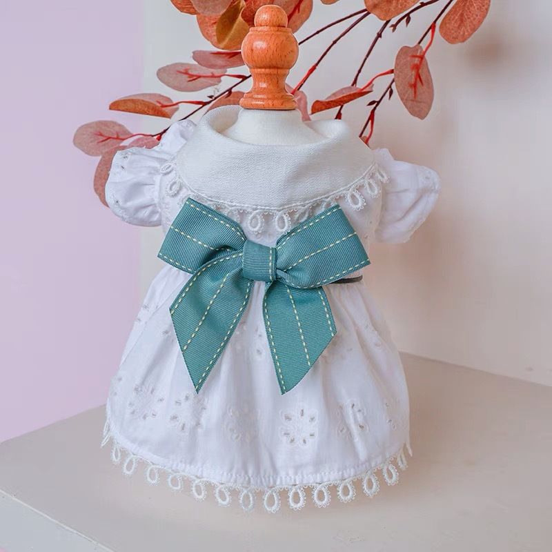 Dog Cute Princess Dress Summer Pet Clothes for Small Dogs Elegant Bowknot Puppy Holiday Lightweight Breathable White Outfits