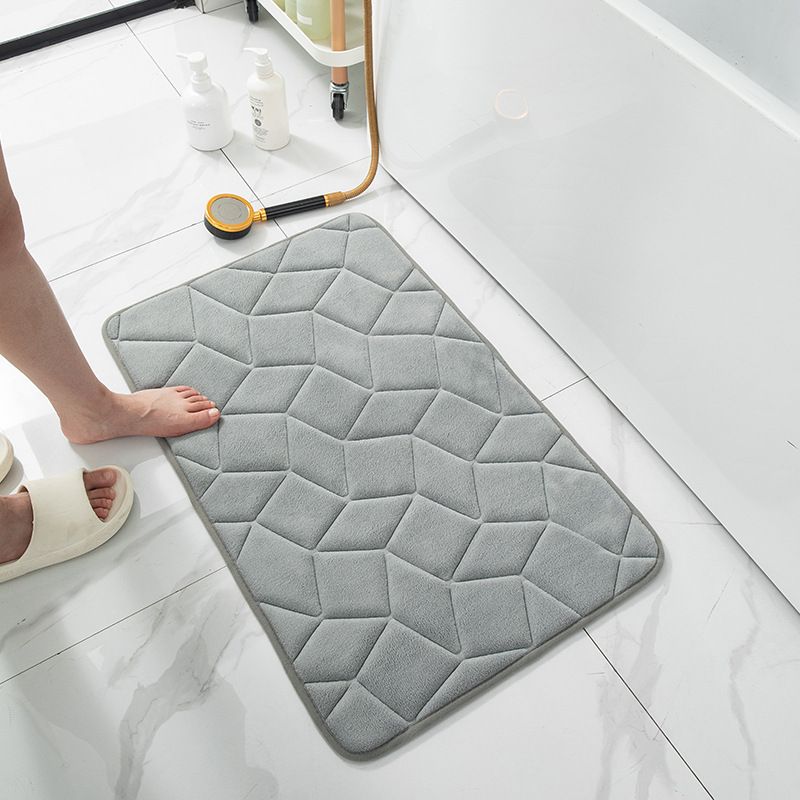 Memory Foam Bathroom Rugs, Ultra Soft & Non-Slip Bath Mat, Water Absorbent and Machine Washable Bath Carpet Rug , 24''x16'', Grey