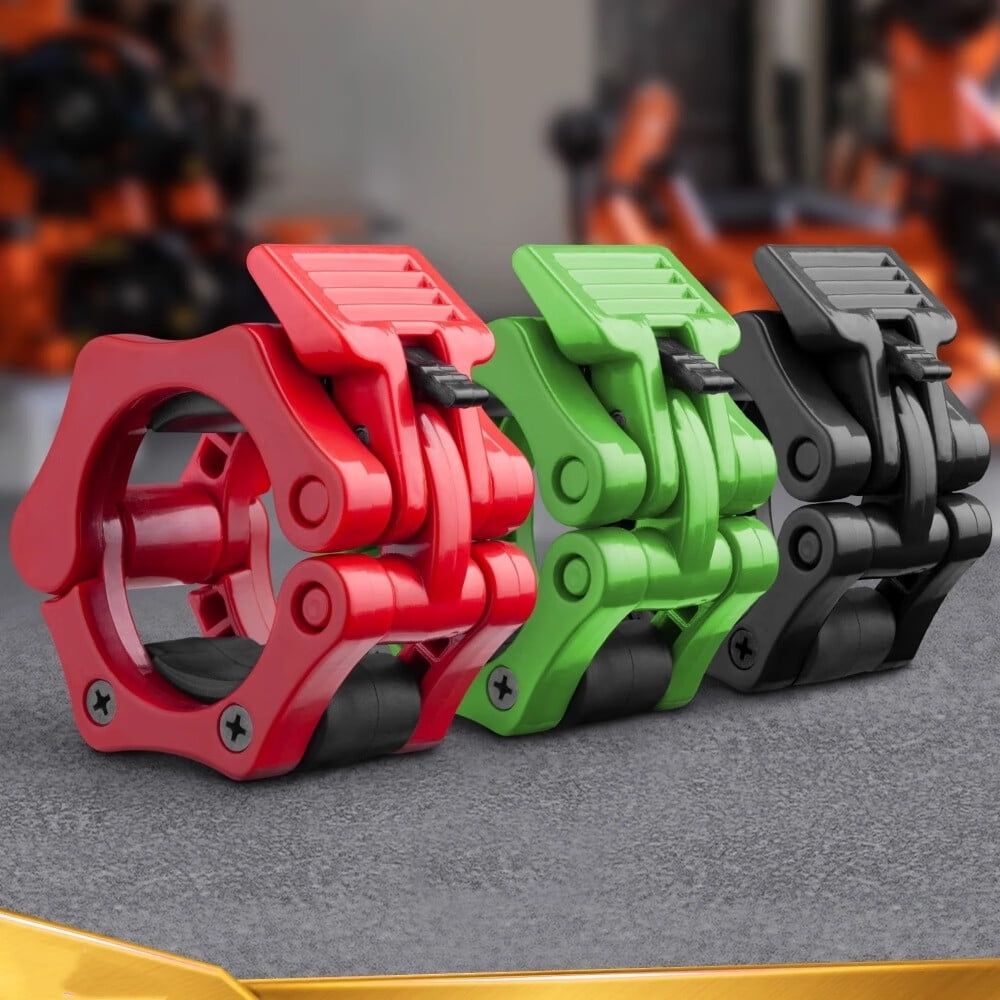 2 inch Olympic Barbell Clips Weight Clamps Barbell Collars Set of 2 Black