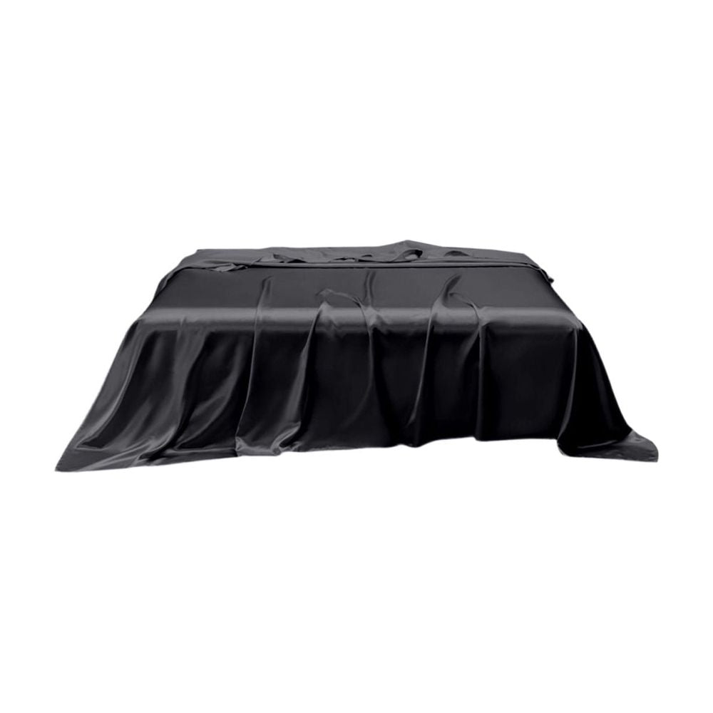 Satin Bed Sheet Silk Like Bedding Flat Sheet Soft Cooling Bed Sheet Wrinkle Resistant Breathable Bedding Sheet for Queen Full Bed Bedroom Guest Room Hotel Style Sleep Bedding Smooth Touch Luxury Feel