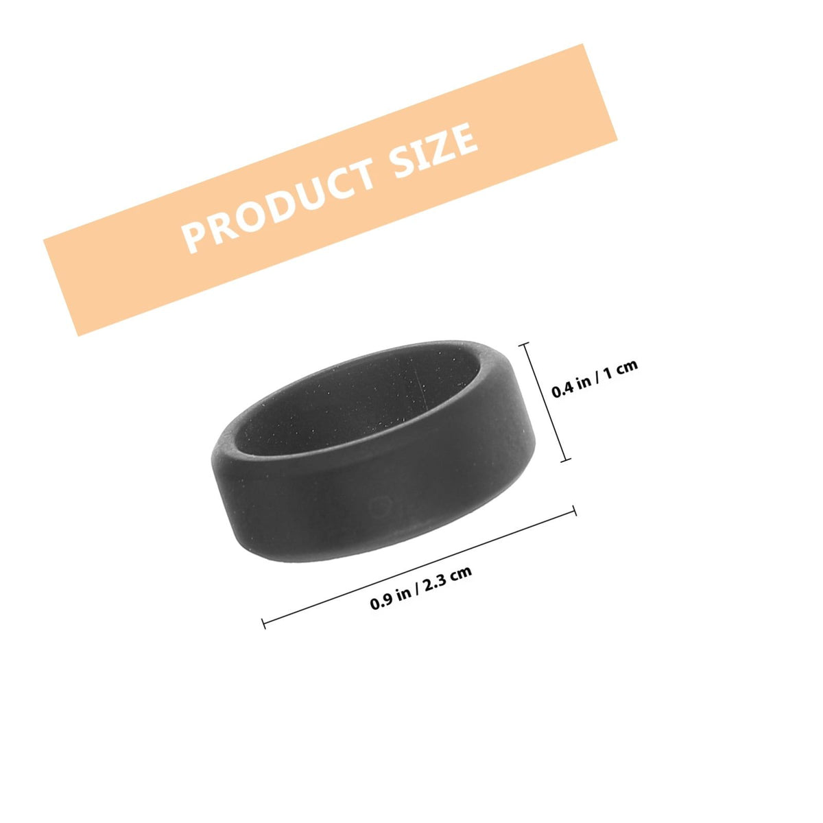 10Pcs Soft Silicone Rings Black Flexible Sports Rings for Gym Exercising and Outdoor Activities