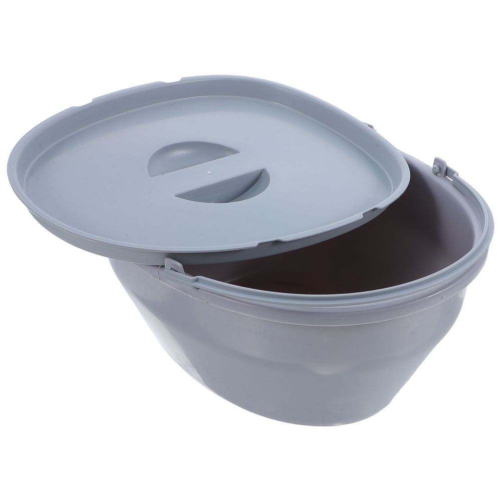 Portable Car Potty Toilet Grey Plastic 1 Set for Seniors and Travel Convenience