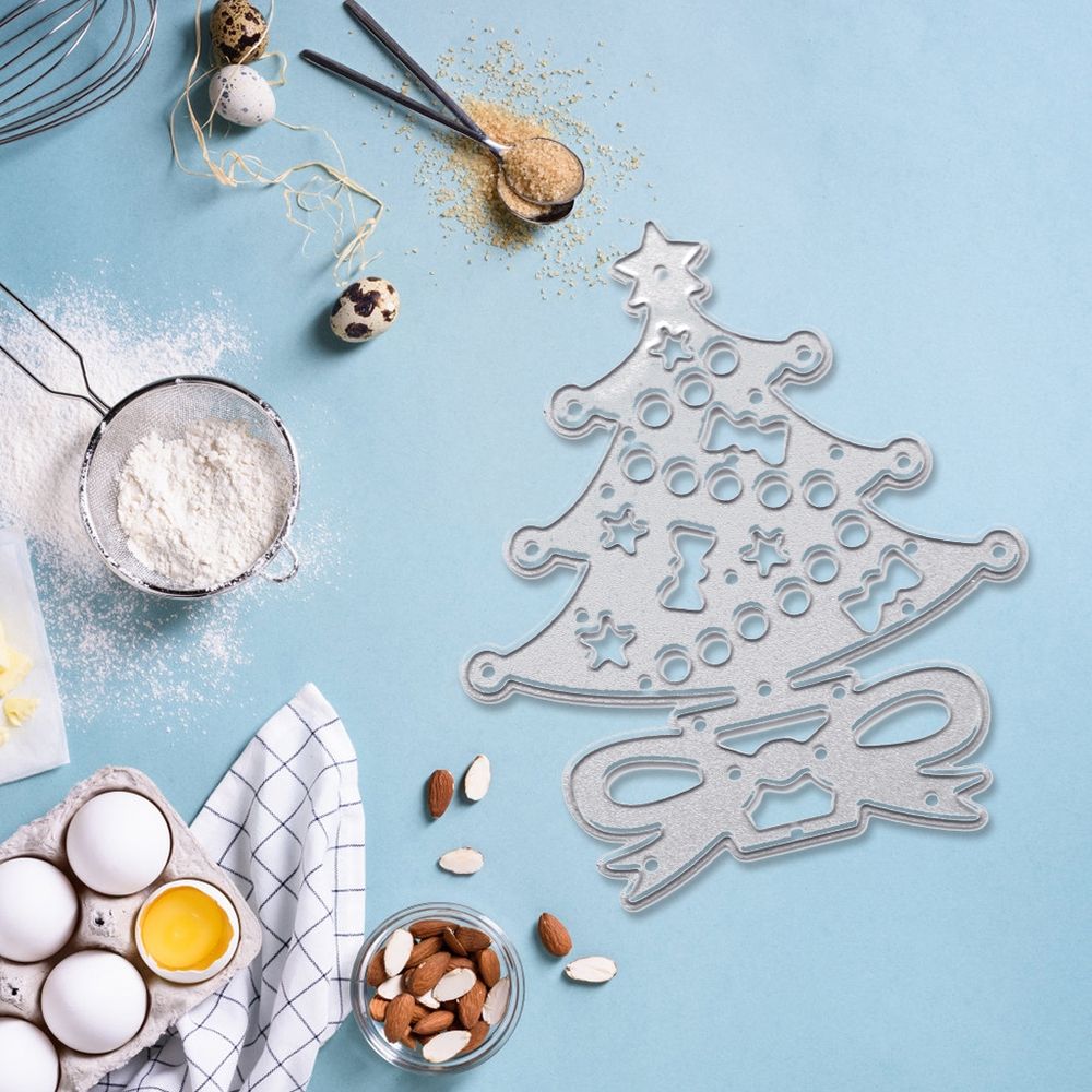 Christmas Tree Metal Cutting Dies Stencil DIY Scrapbooking Album Paper Card Template Mold Embossing Craft Decoration