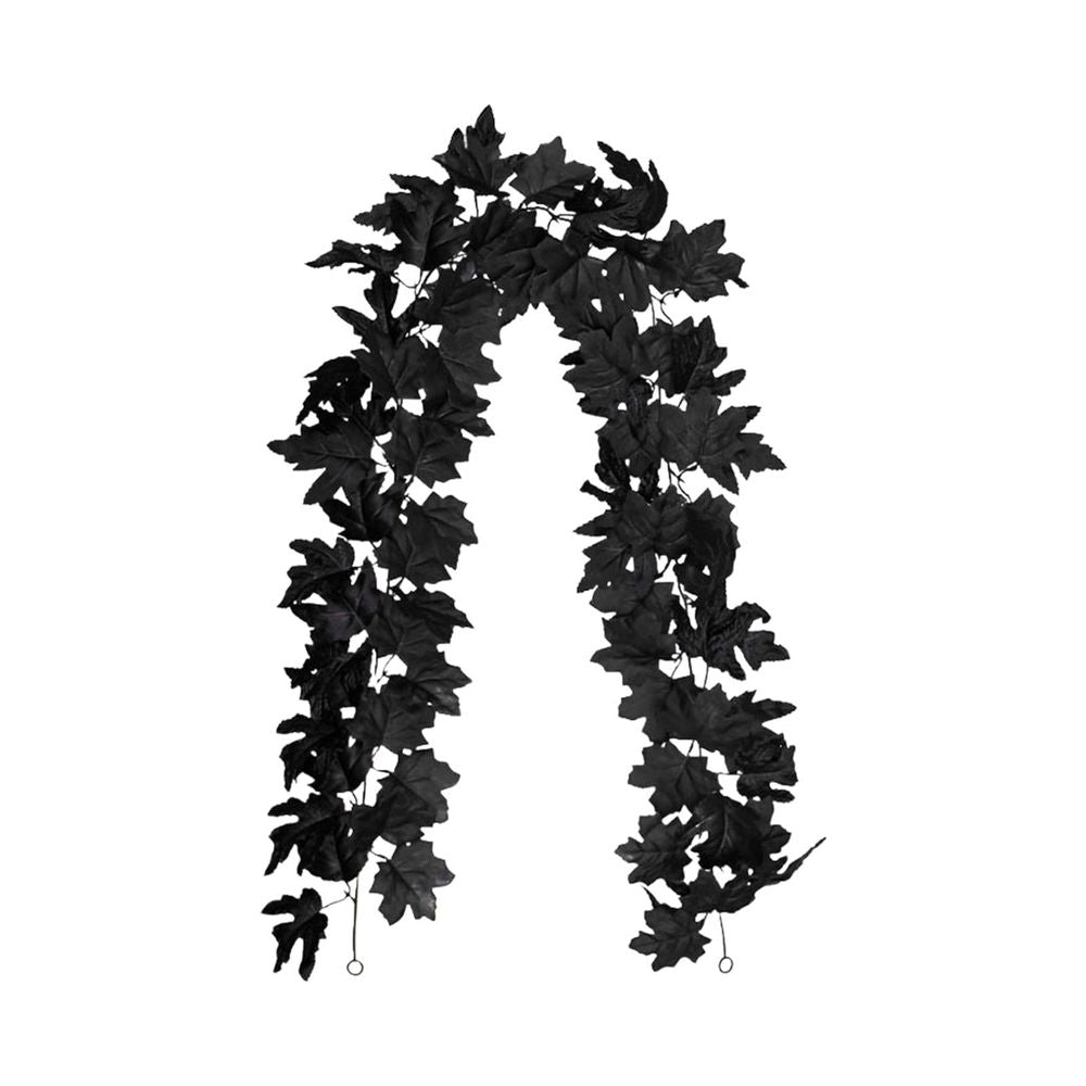 Halloween Garland Artificial Vines With Maple Leaves For Fall Thanksgiving Christmas Scenic Area Decor Indoor Mantle Table Centerpiece Display