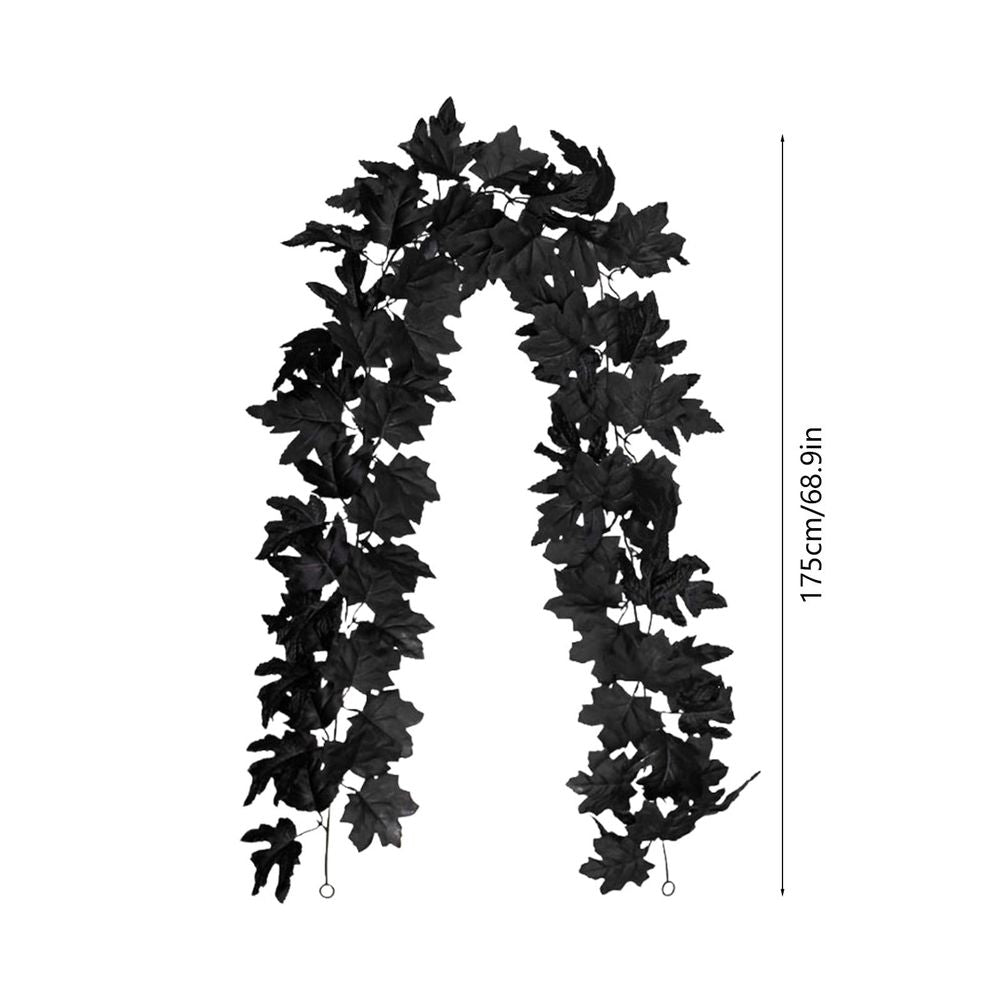Halloween Garland Artificial Vines With Maple Leaves For Fall Thanksgiving Christmas Scenic Area Decor Indoor Mantle Table Centerpiece Display