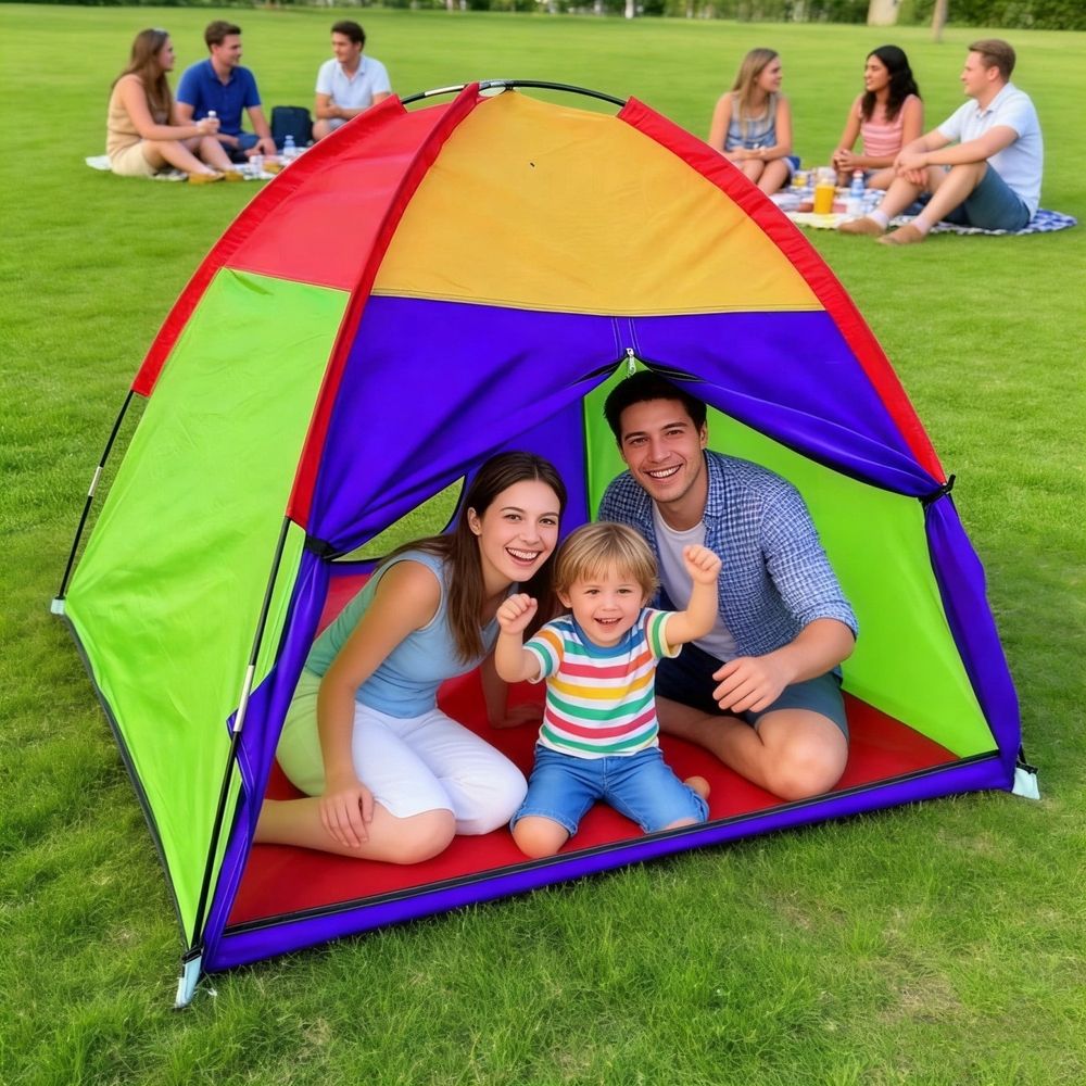 Kids Beach Tent - Foldable Portable Camping Shelter for Children, UV Protection, Lightweight with Carry Bag, Ideal Outdoor Playhouse for Sand Play and Backyard Adventures