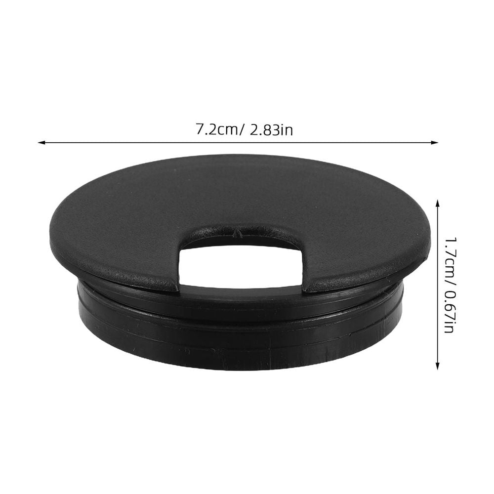Plastic Desk Cord Grommet in Black for Easy Cable Organization