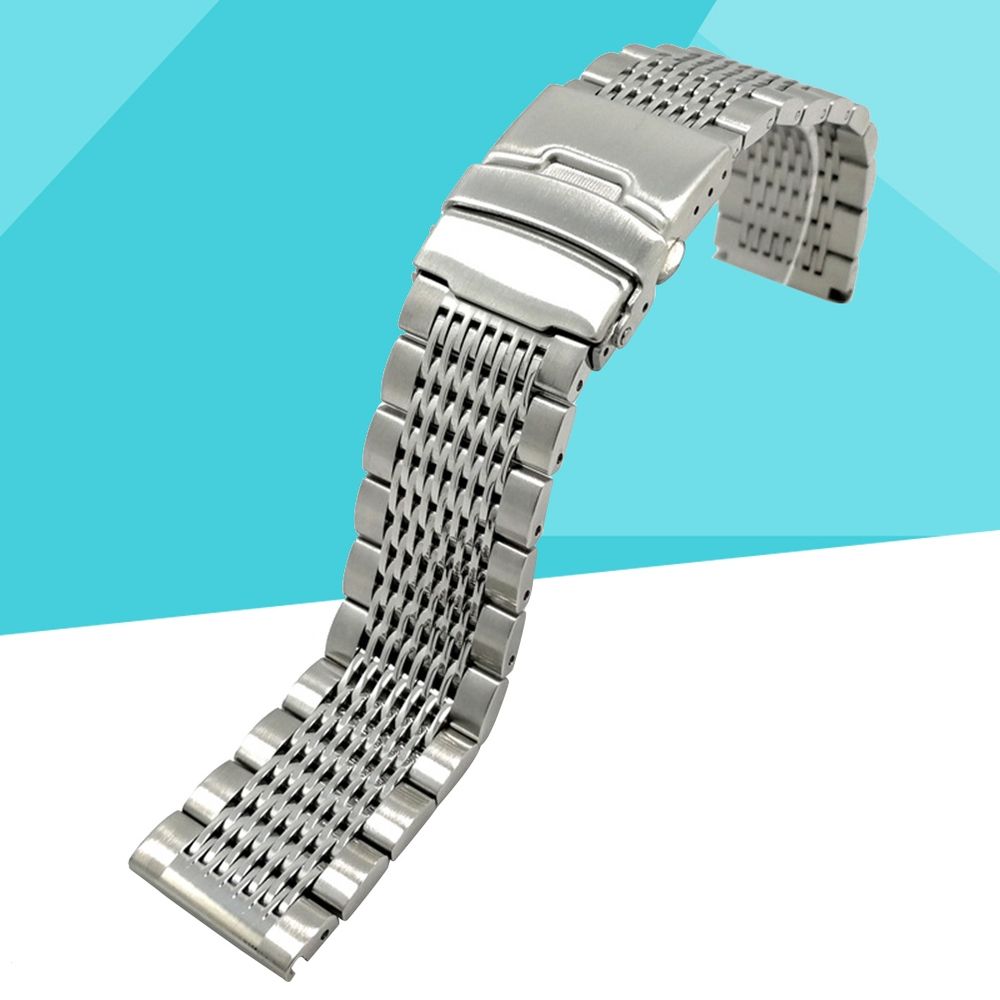24mm Stainless Steel Watch Band Replacement Strap for Men and Women, 0.79in Wide, 1 Piece