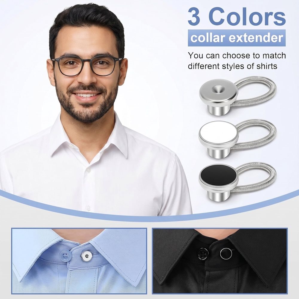 32 PCS Shirt Collar Button Extenders, Neck Collar Expander for Men Dress Shirts