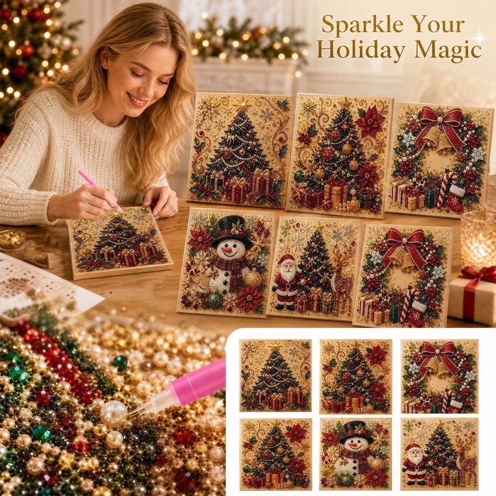 3D Textured Pearl Diamond Painting Art Kit with Frame, Christmas Beaded Art Craft for Adults, Elegant Gemstone Dots Set for Festive Interior Decoration (Christmas Tree)