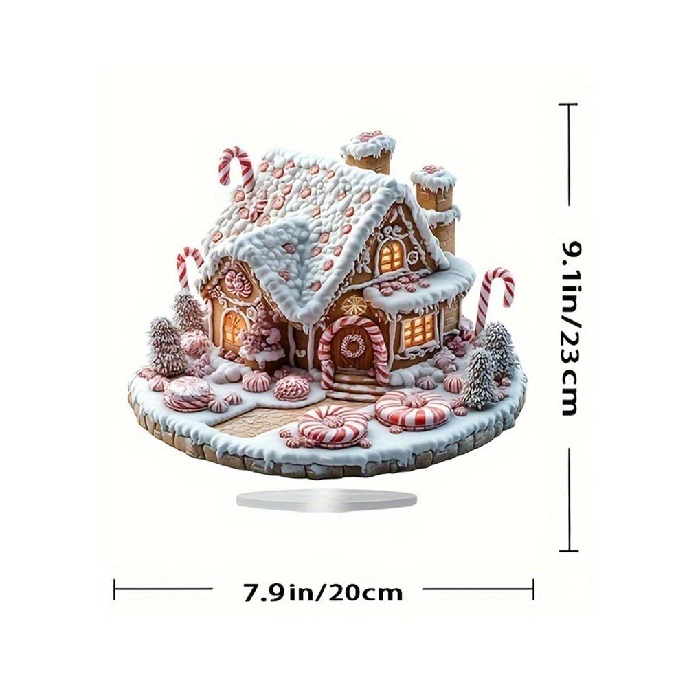 Classic Christmas Village Statue with Exquisite Handmade Elements, Centered Dining Table Decoration, and Festive Decorations