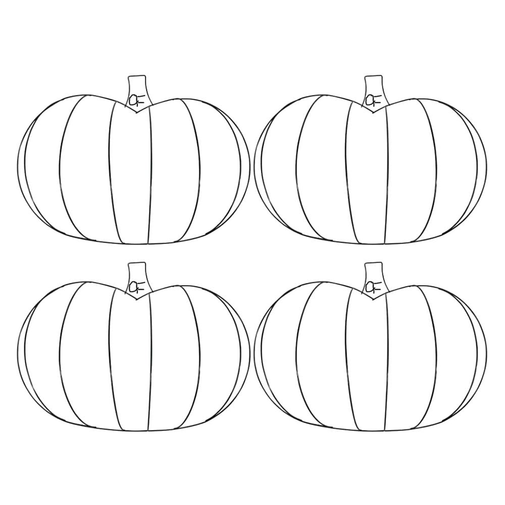 Garden Pumpkin Garland Metal Pack,Wire Wreath Frame,Autumn Pumpkin Shaped Metal Wreath,Large Metal Pumpkin Wreath Frame - Rustic Diy Thanksgiving Decor For Front Door(4Pc)