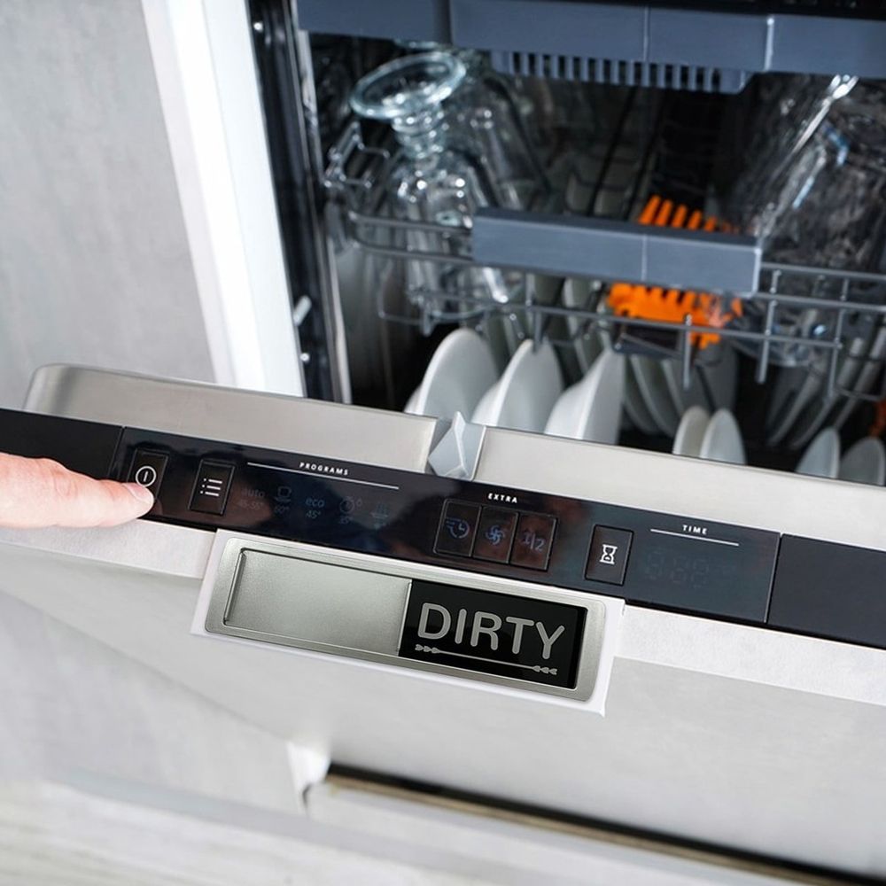 Magnet Sticker Advanced Dishwasher Magnet Clean And Dirty Sign Indicator For Dishwasher Scratch Frees Easy To Read Solid Slide For Kitchen, Office Whiteboard, Cabinet and Dishwasher