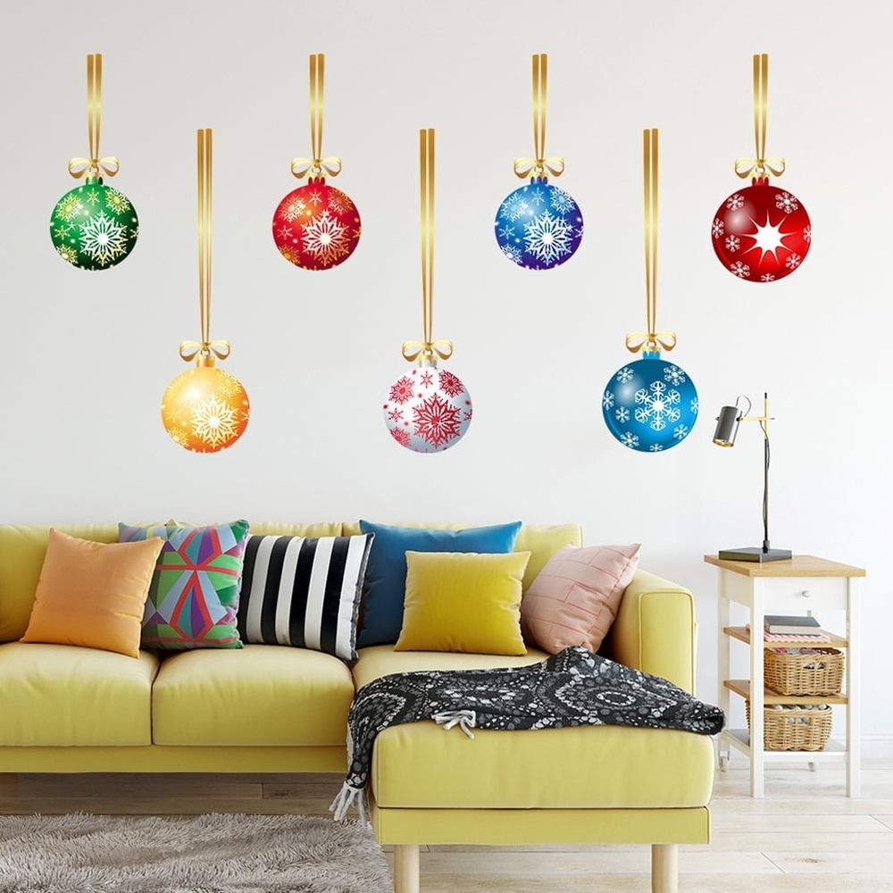 1 Set Assorted Color PVC Christmas Stickers for Wall and Glass Decoration Decals