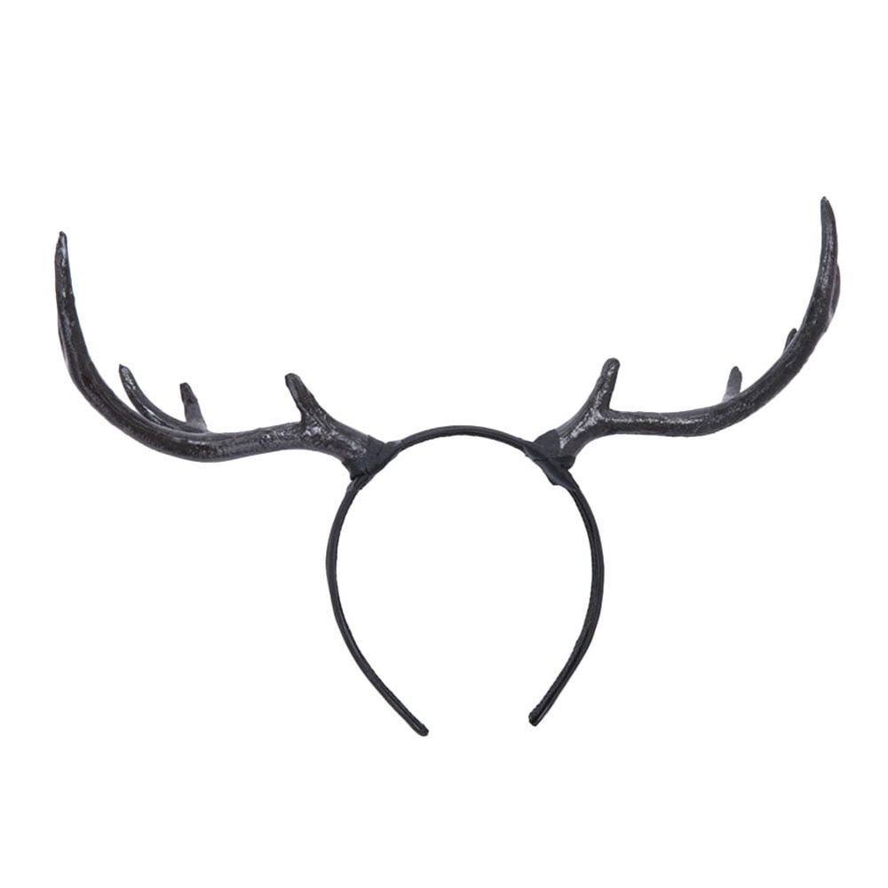 Black Deer Horns Headband Costume Accessory for Christmas Parties