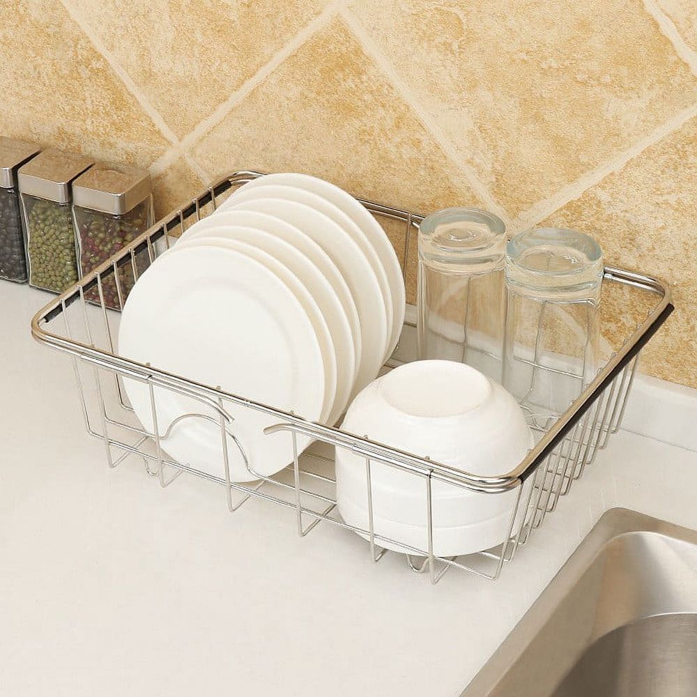 Rack under $15,Dish Drying Rack, Large -Proof Dish Drainer , Utensil Holder, Cutting Board Holder