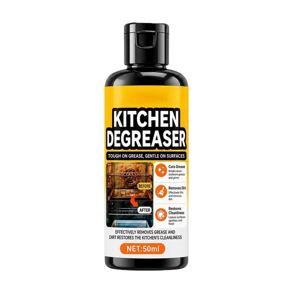 Heavy Duty Kitchen Degreaser, BBQ Grill Cleaner, Removes Grease for BBQ Grate/Grills Lid/Stovetop/Oven/Range Hood (50ml)