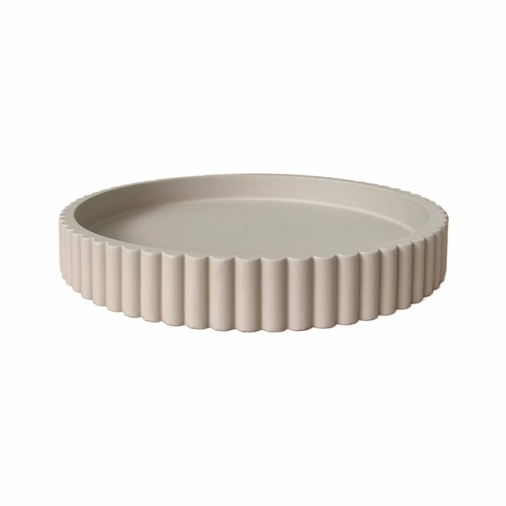 Concrete Round Decorative Tray for Coffee Table, 1 Piece Home Decor Tray for Table – Textile, for Concrete Round Decorative Tray for Coffee Table