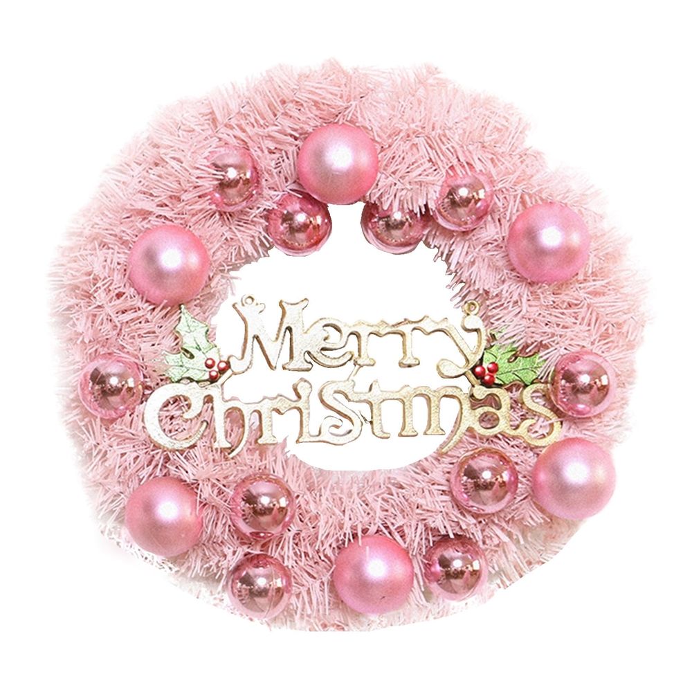 Wreath Wreath Christmas Wreaths for Front Door 18 Inch with Merry Christmas Sign Holiday Door Wreath Xmas Wreath for All Seasons Home Decor Pink