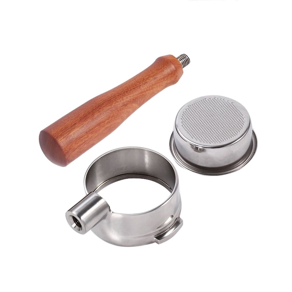 58mm/2.3in Coffee Bottomless Portafilter Compatible with Universal E61 58mm/2.3in Brewing Head Coffee Makers1 Cup Filter Basket