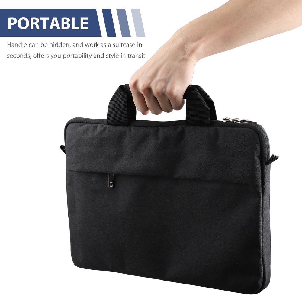 15.6 inch Laptop Shoulder Bag, Laptop Sleeve Case, Multi-Functional Waterproof Notebook Carrying Case with Strap Fit for MacBook Air/Pro Lenovo Acer Asus Dell Lenovo HP Samsung