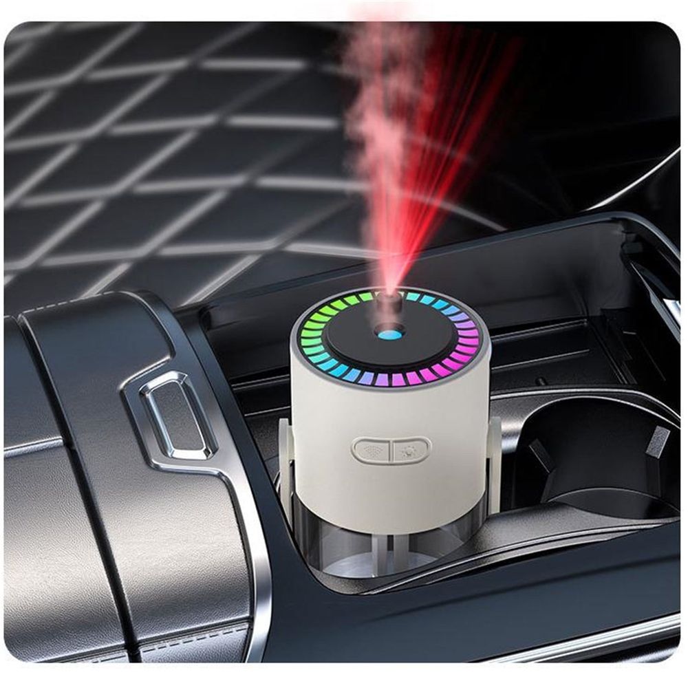 2-in-1 Humidifier & Star Projector Night Light, Small Personal Car Humidifiers with Changing LED, Portable Nightlight Projectors with Spray for Bedroom, Office and Car (Pink)