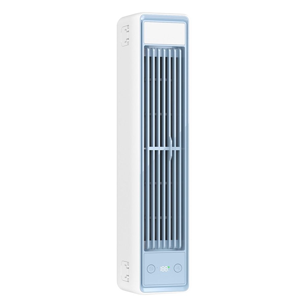 Bladeless Tower Fan & Wall-Mount Air Conditioner 2-in-1, Standing Fan for Bedroom, 5 Speeds, 14 Inch Portable Quiet Cooling Fan for Room, Home & Office