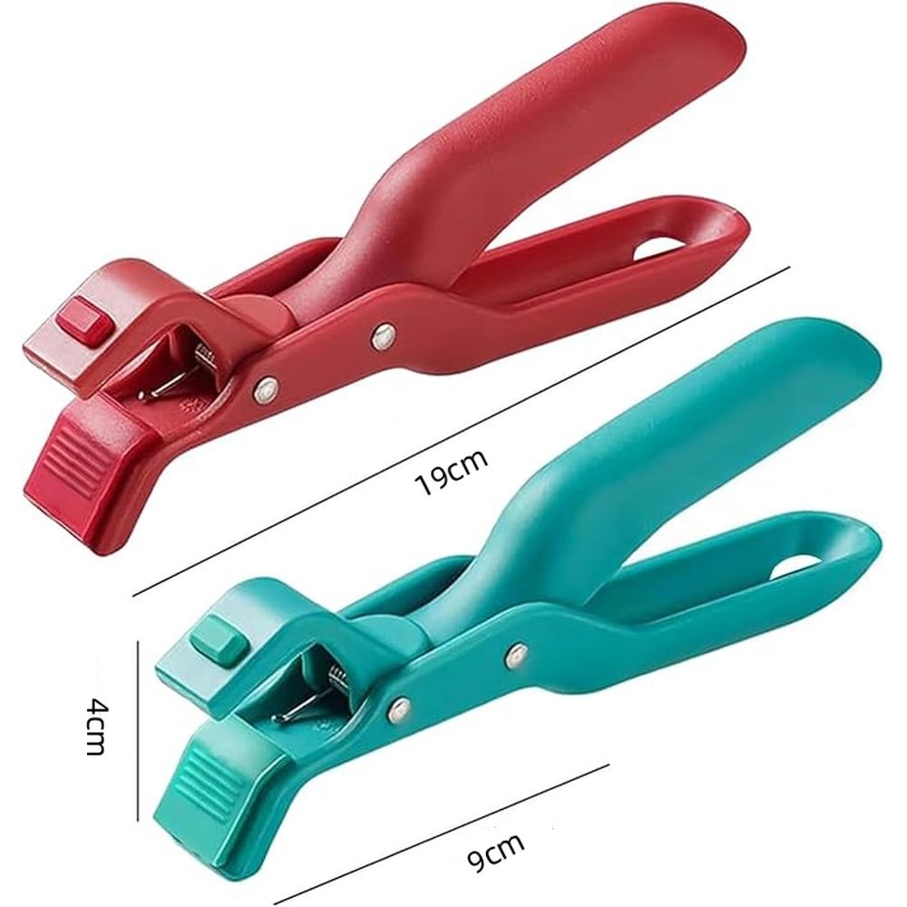 2 PCS Multi-Function Anti-Scald Bowl Clip, Silicone non-slip hot plate clips, Kitchen Utensil For Bowls Pans Dishes(Red and Green)
