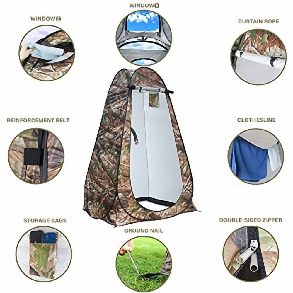 Pop Up Privacy Shower Tent - Portable Outdoor Camping Bathroom Toilet Changing Dressing Room - UPF40+ Waterproof