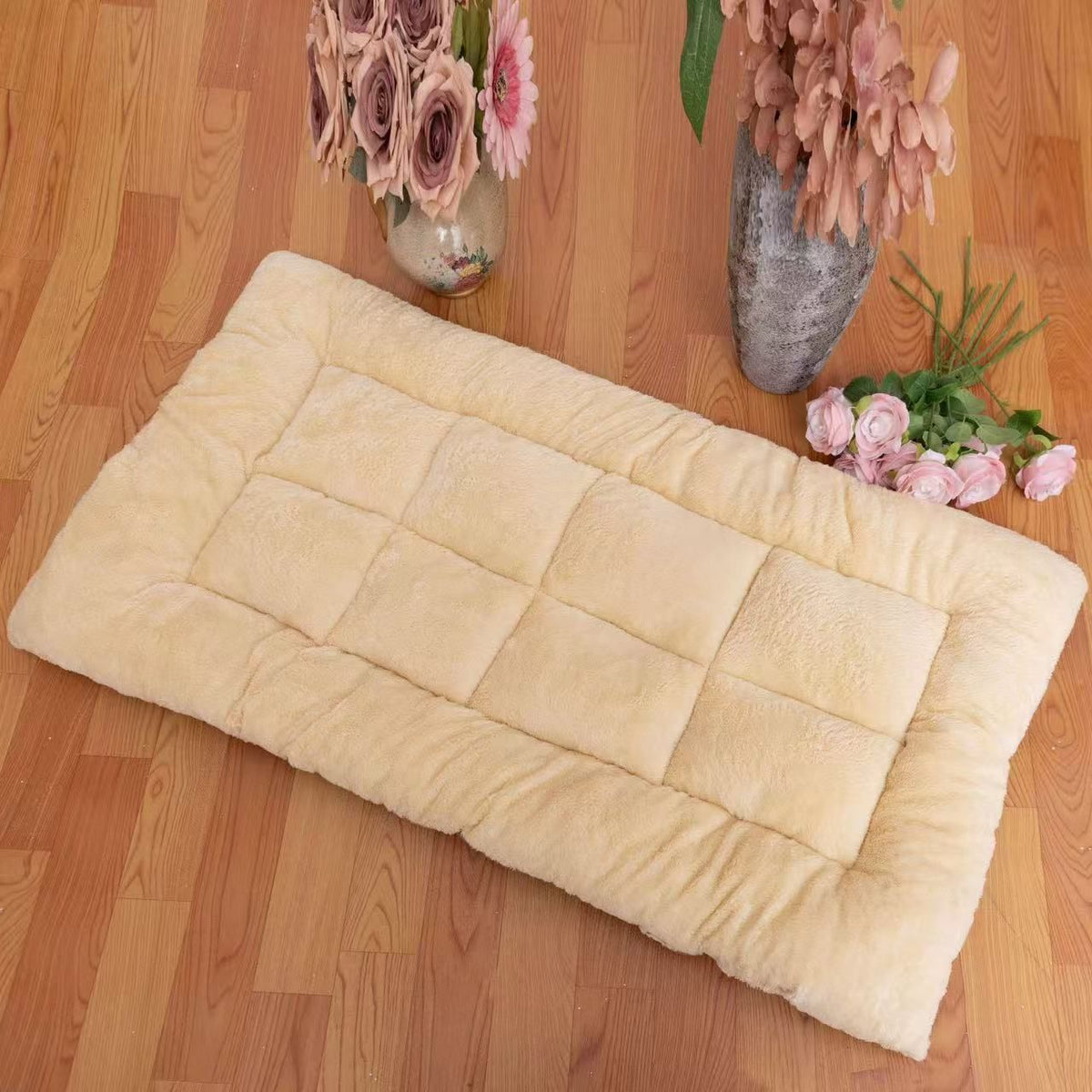 Washable Pet Bed, Thick Warm Padding, Arthritis Relief, Golden Retriever(camel)