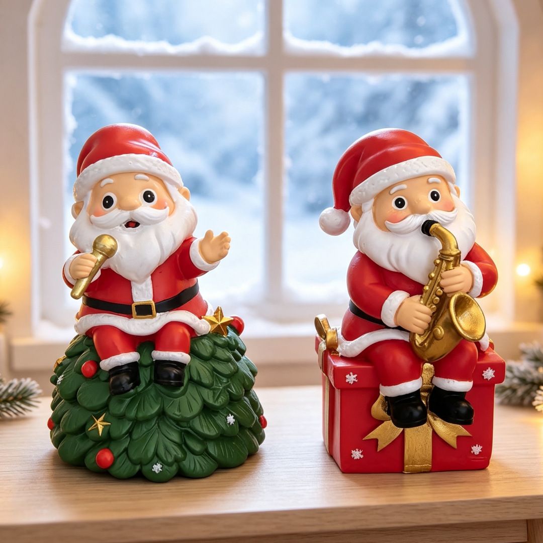 Musical Santa Figurine, Ringing in Winter Joy ๐ถ๐
(Playing saxophone Santa Claus)