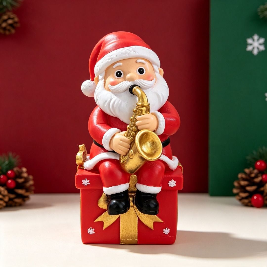 Musical Santa Figurine, Ringing in Winter Joy ๐ถ๐
(Playing saxophone Santa Claus)