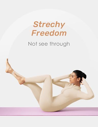 Long Sleeve Zip-Up Jumpsuit for Yoga, Fitness, Everyday Wear and Stylish Occasions, S (beige)