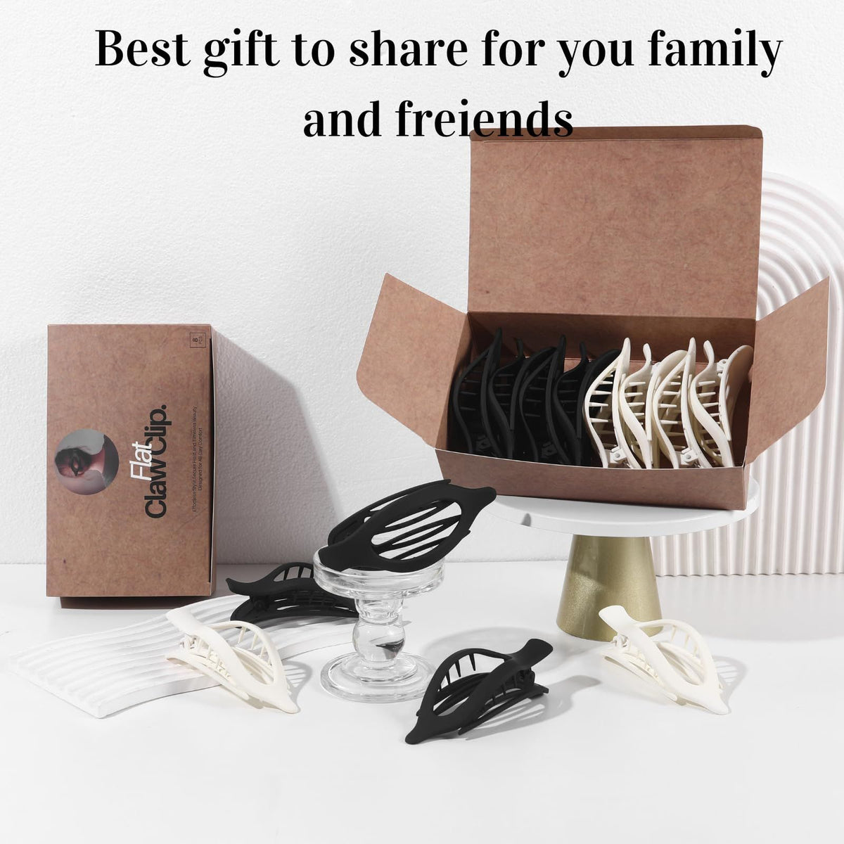 Versatile Non-slip Hair Clips for Daily Styling, Work, School, Sports, and Casual Activities (black and white)