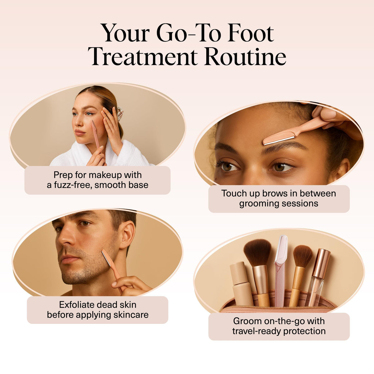 6pcsDermaplaning Razors for Facial Hair Removal & Gentle Exfoliation, Ideal for At-Home Skincare Routines (terracotta)