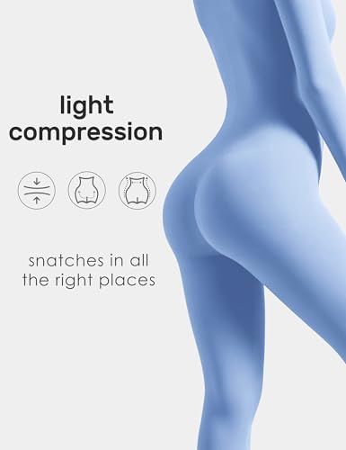 Long-Sleeve Zip-Up Bodysuit for Yoga, Workout, Casual Wear & Everyday Styling, XL (Azure)