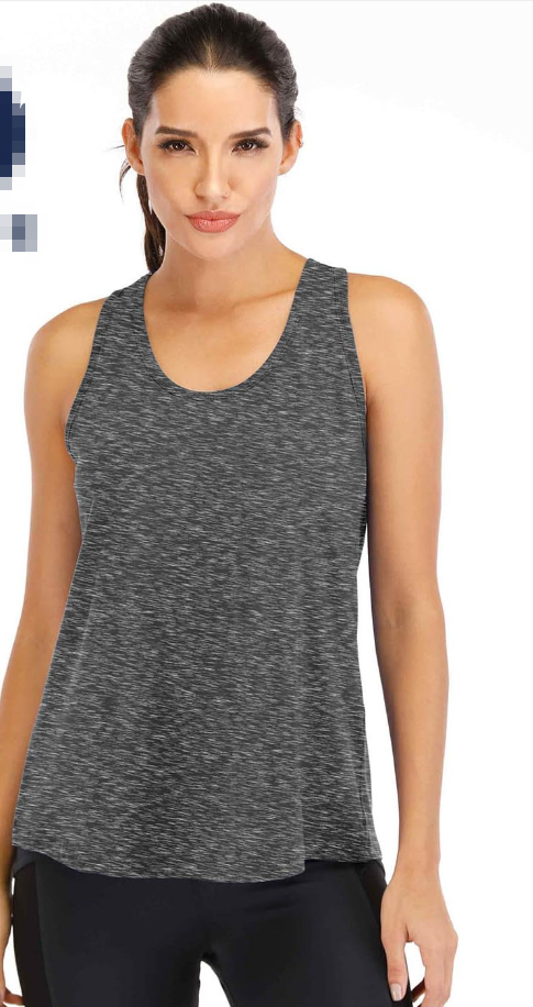 Women's Loose Racerback Tank Top – Ideal for Gym, Running, Yoga & All Fitness Activities, XXL (Dark Heather Gray)